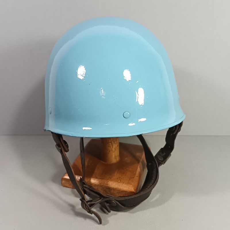 CASQUE F1 ARMEE FRANCAISE GENDARMERIE POUR MANDAT ONU UN PEINTURE BLEUE LEGION ETRANGERE ET TTA DATE 1992